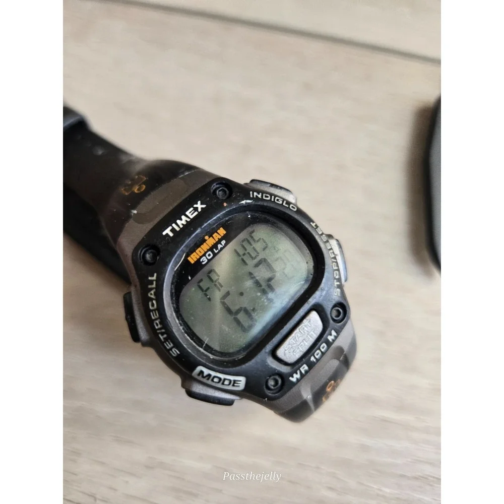 Timex Ironman Triathlon Watch Mens Digital 30 Lap WR100M Alarm Chrono